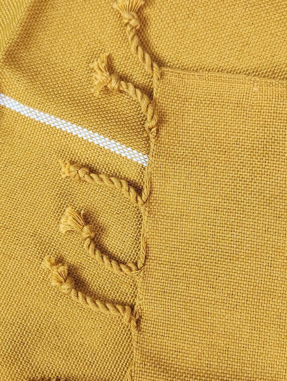 Fair + Simple Oversized Woven Hand Towel in Mustard